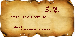 Stiefler Noémi névjegykártya